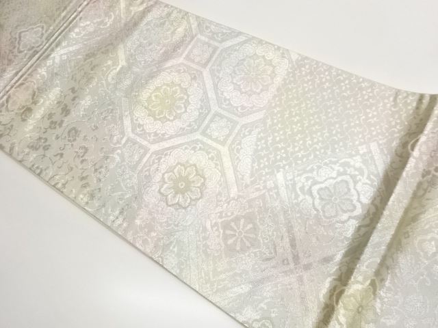 JAPANESE FUKURO OBI / WOVEN FLOWER CREST
